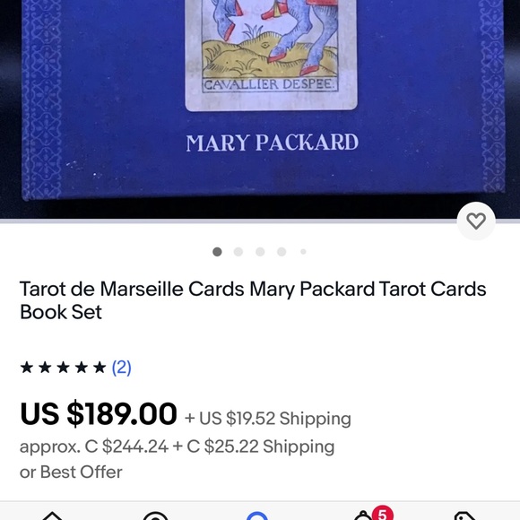 Tarot De Marseille Large Tarot cards box Set out of print Mary Packard - Picture 6 of 6